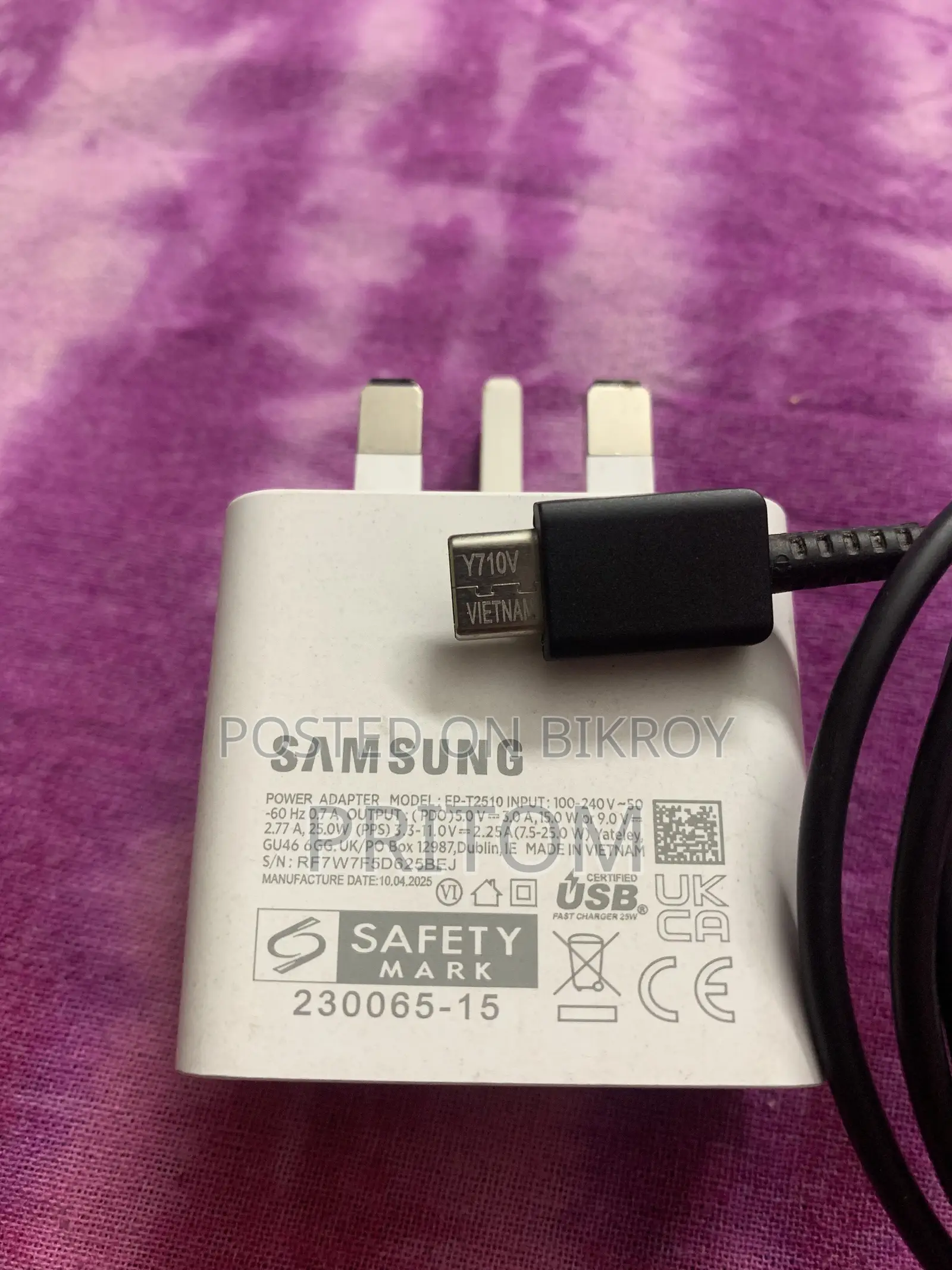 Samsung 25w Usb-c Power Adapter With Cable