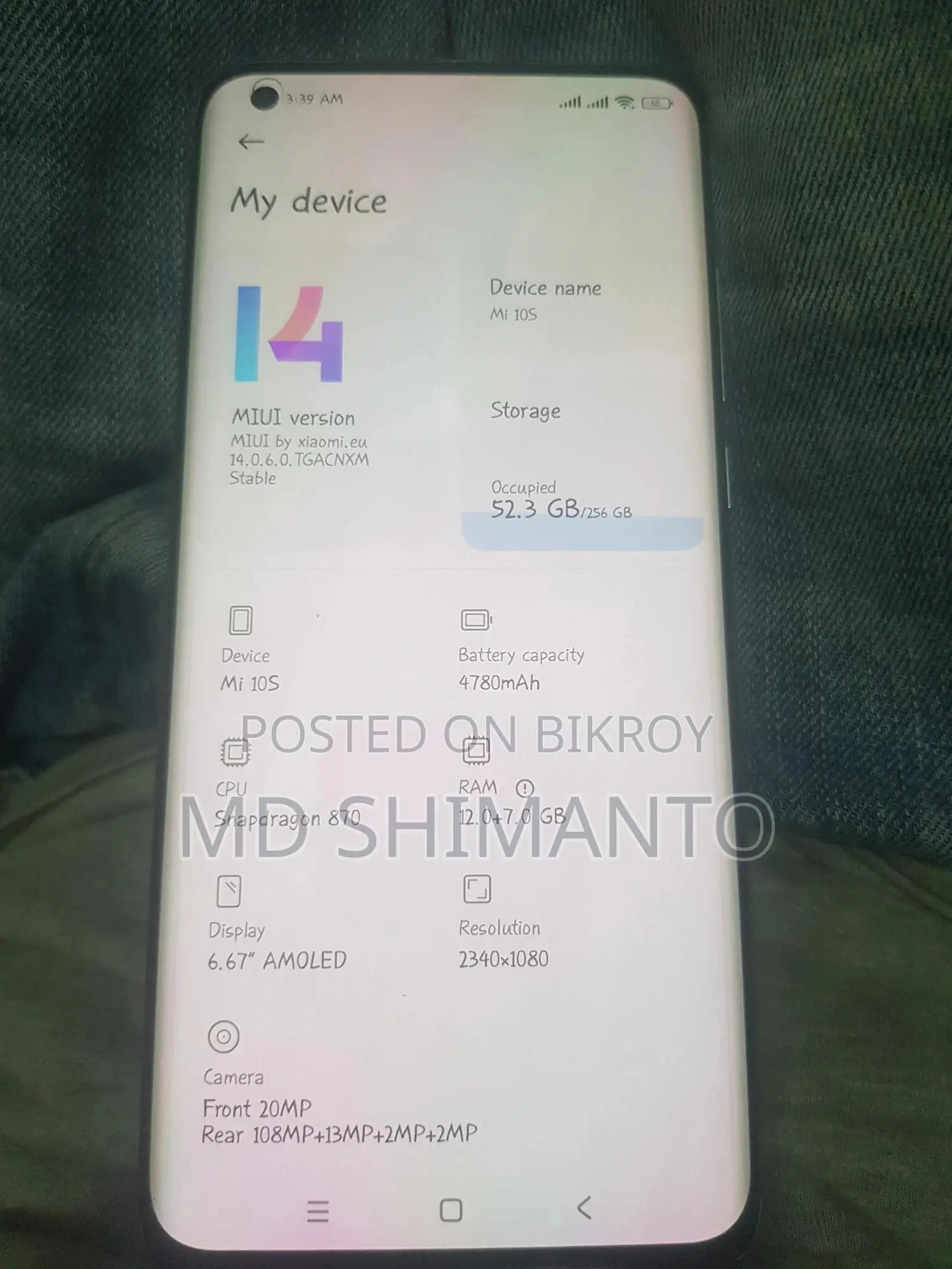Xiaomi Mi 10 Pro 256 GB Blue