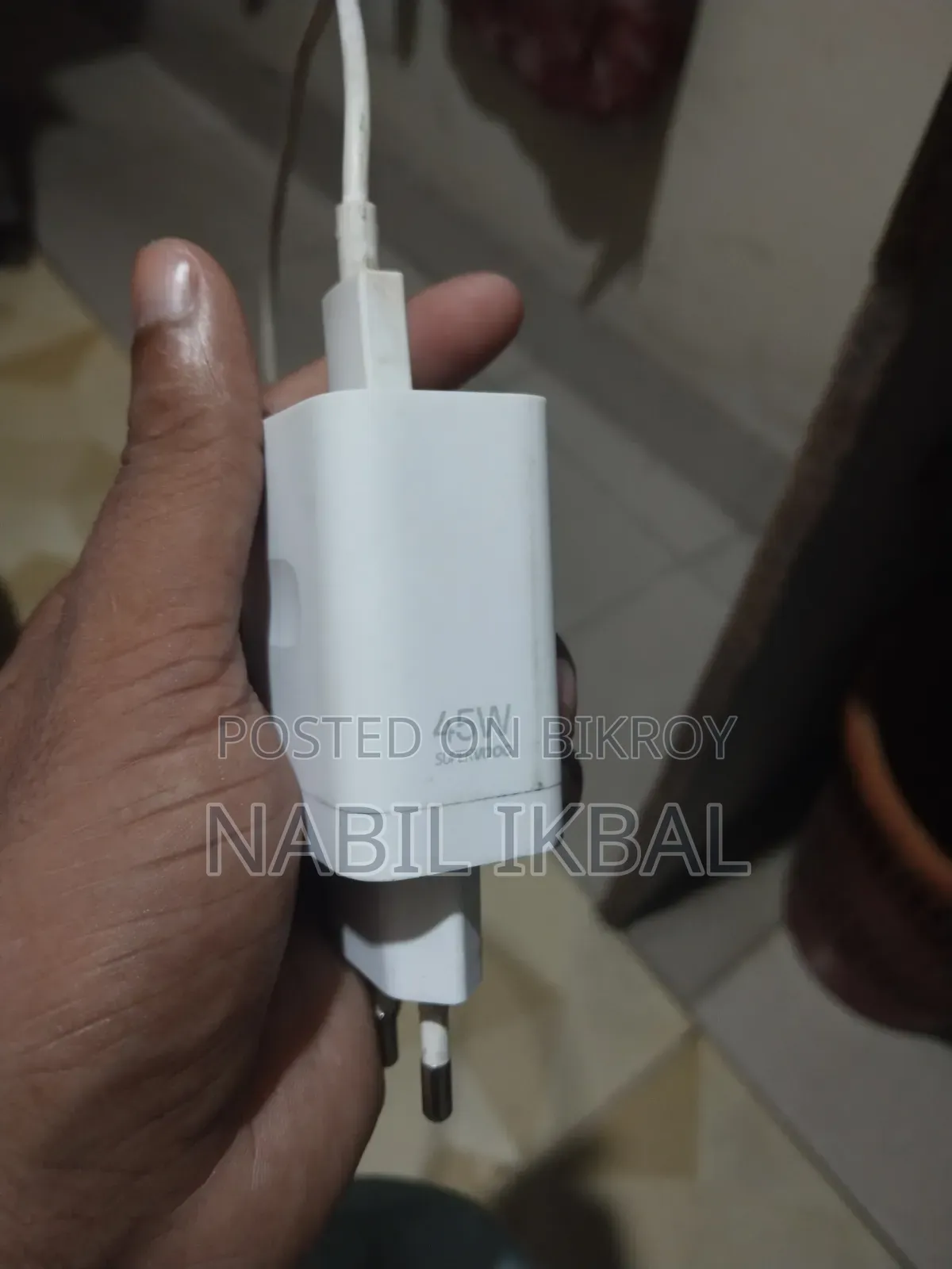 Supervooc 45 Watt Original Charger With Cable