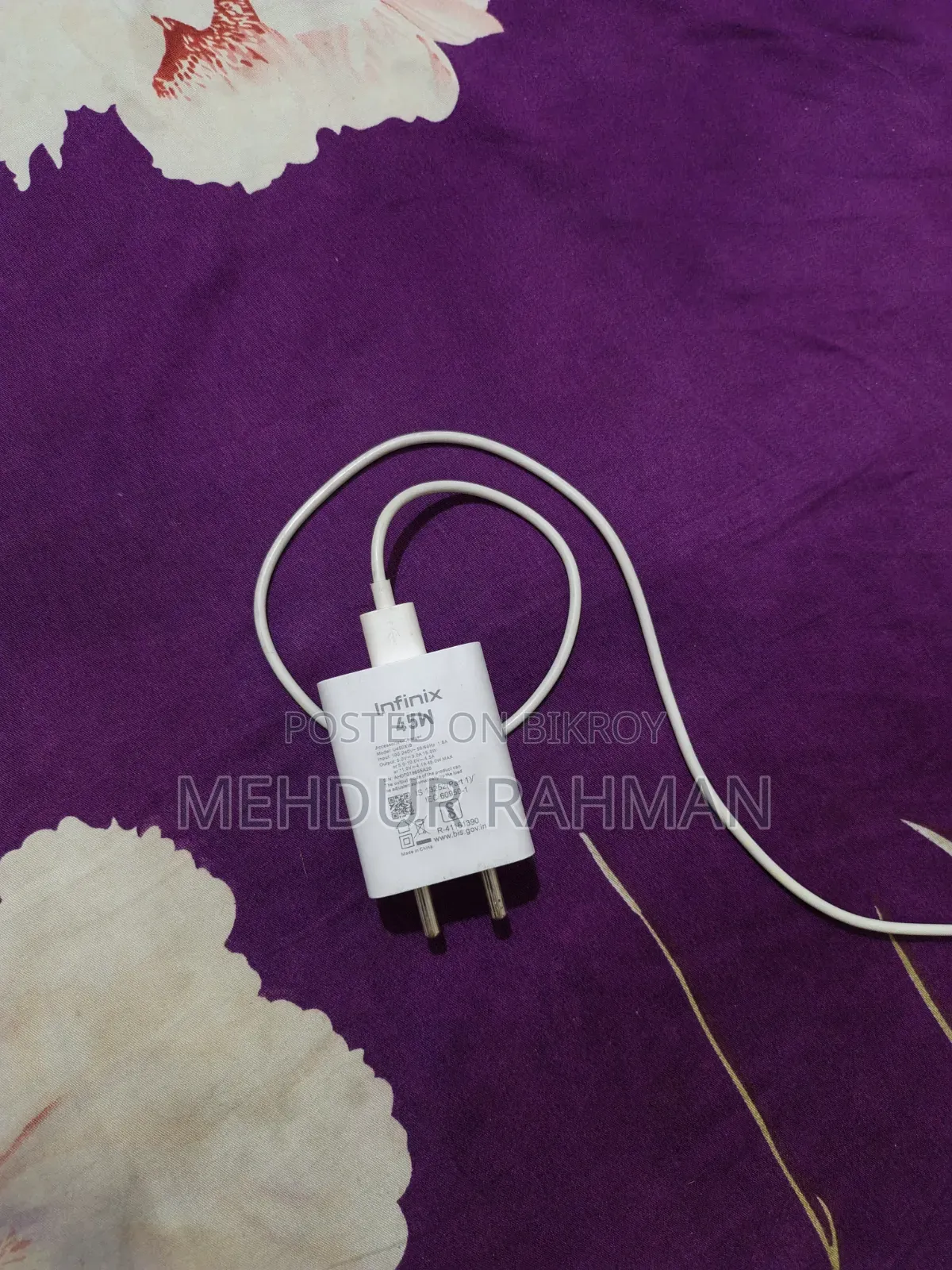 Infinix 45w First Charger