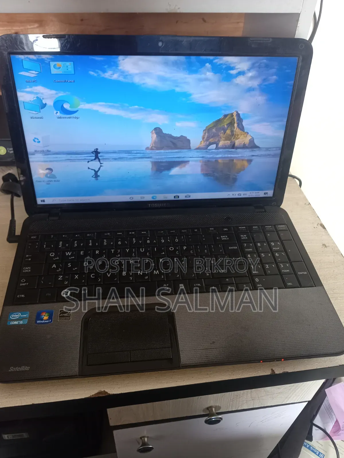 Laptop Toshiba Satellite C850 4GB Intel Core i5 HDD+SSD 1TB