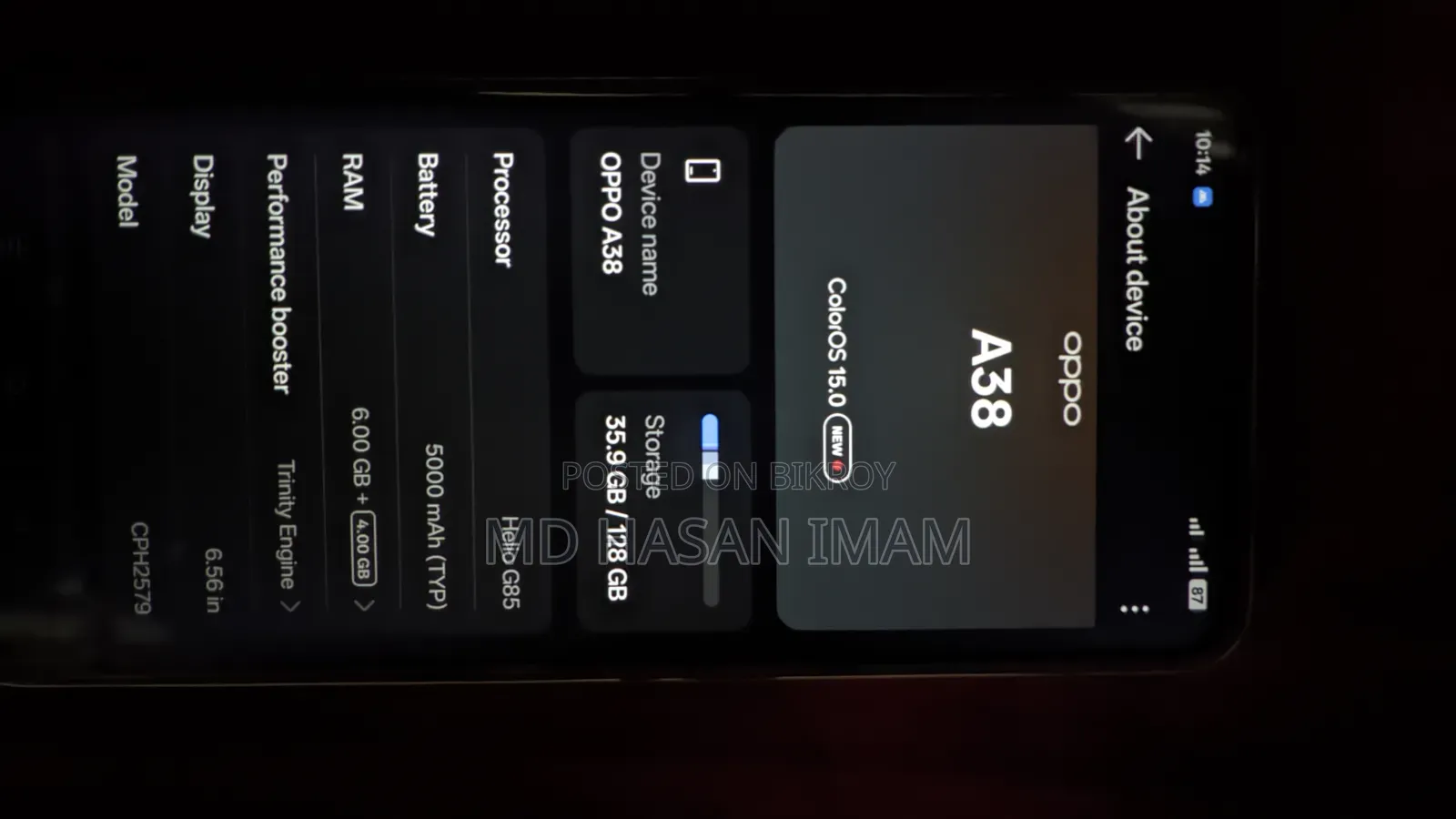 Oppo A38 128 GB White