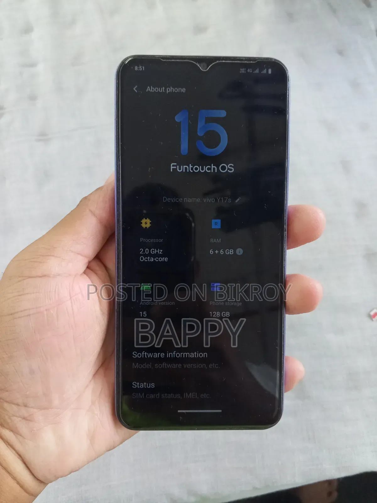 Vivo Y17s 128 GB Silver