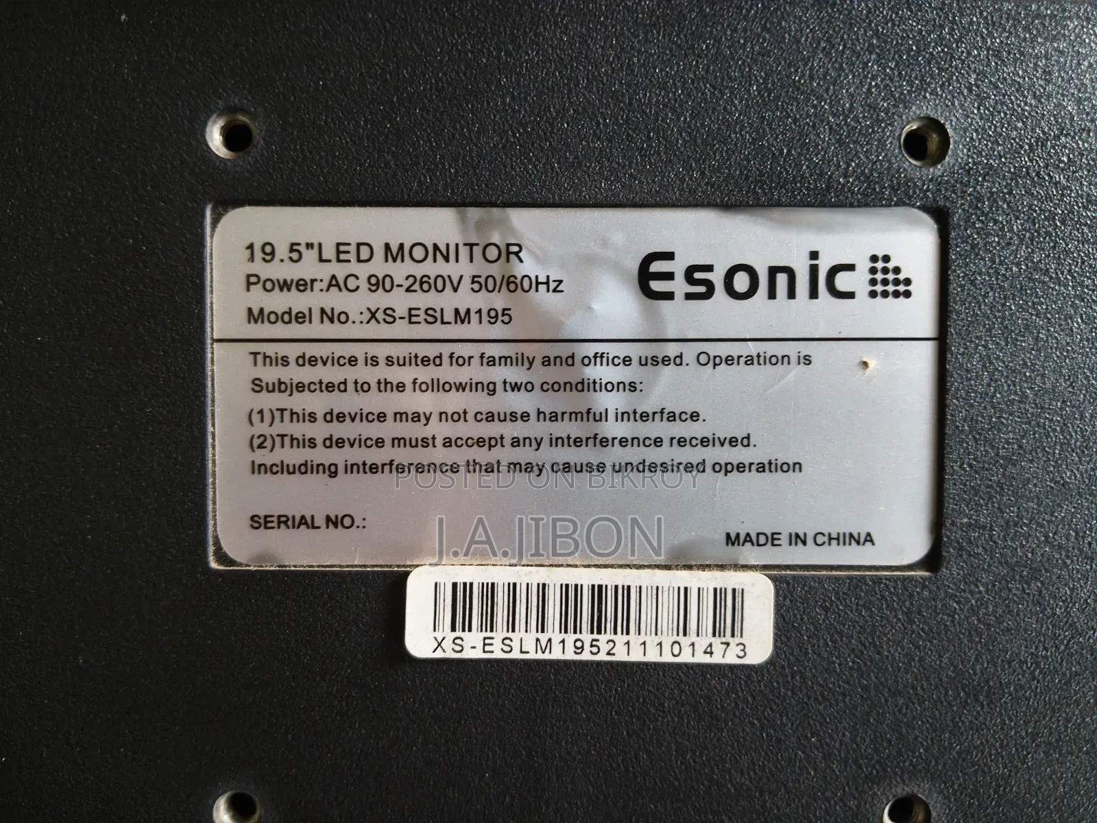 Esonic 19.5" HD+ (1600×900) Monitor