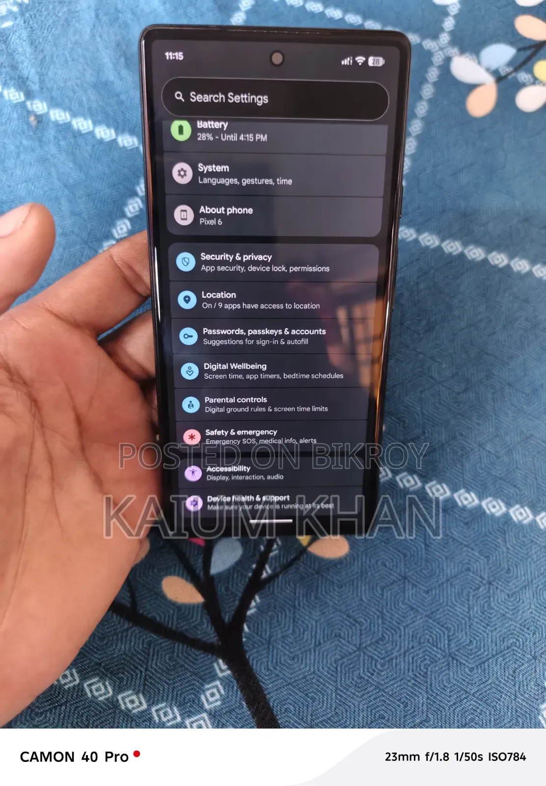 Google Pixel 6 128 GB Black