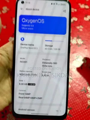 OnePlus Nord CE 2 5G 128 GB Gray