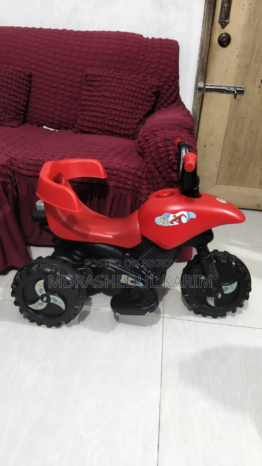 A good quality rechargeable bike will be sold.