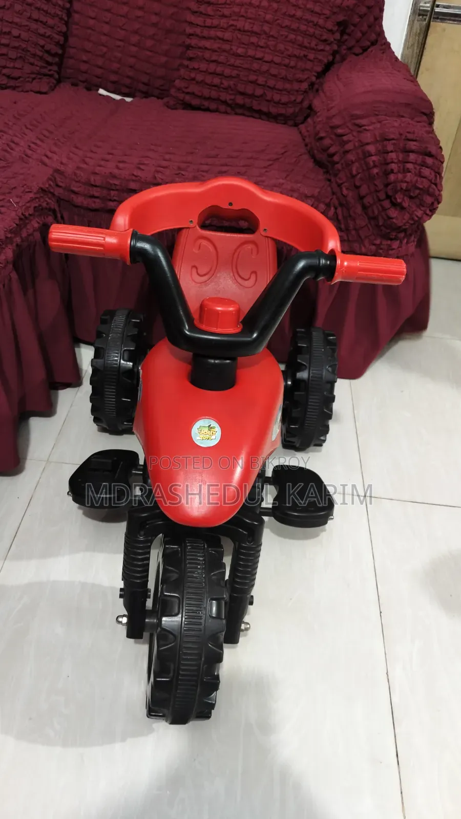A good quality rechargeable bike will be sold.