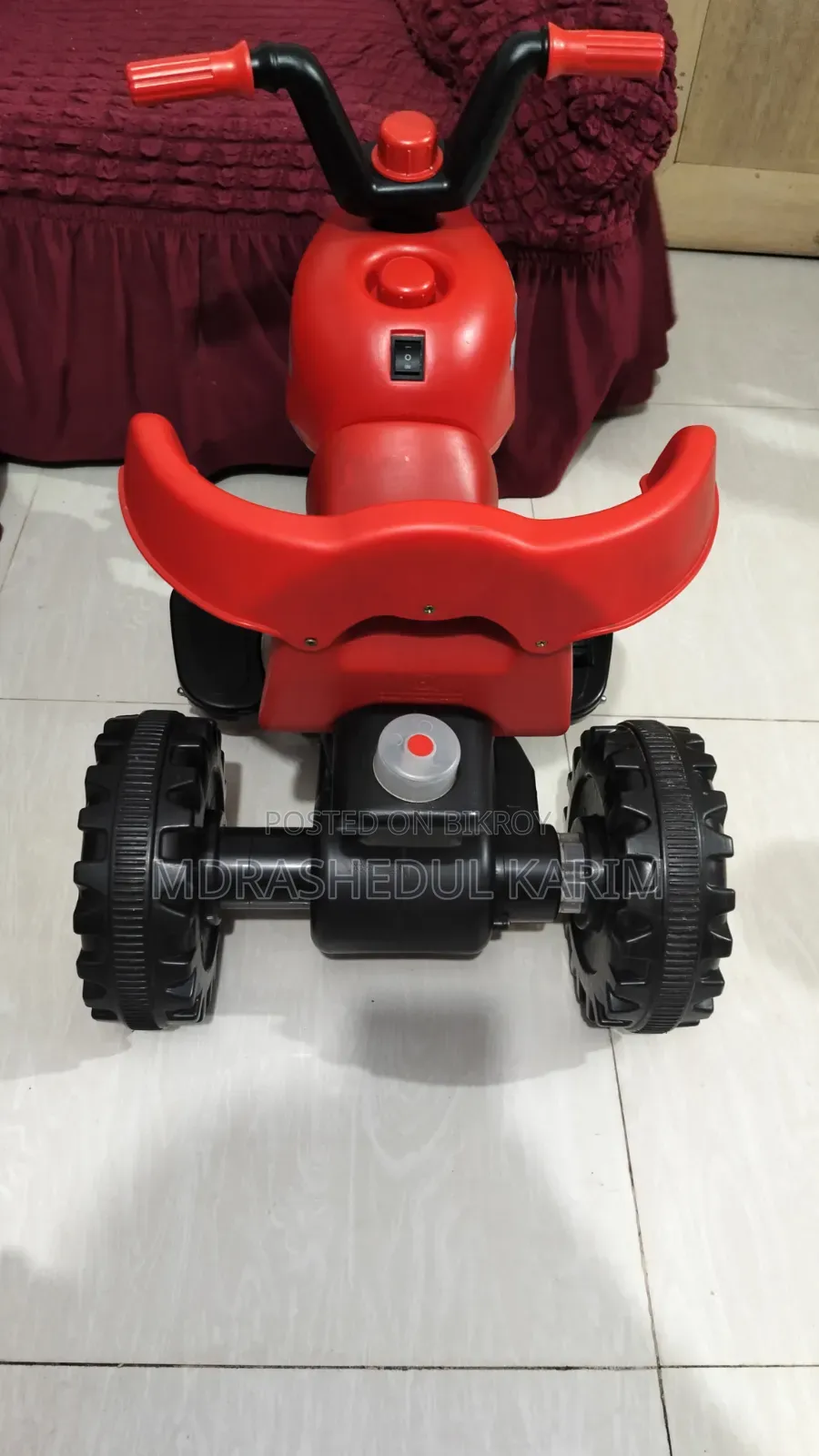 A good quality rechargeable bike will be sold.
