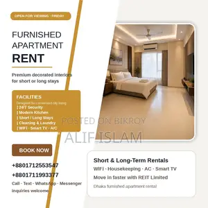 Furnished 2-bedroom apartment in Baridhara for rent