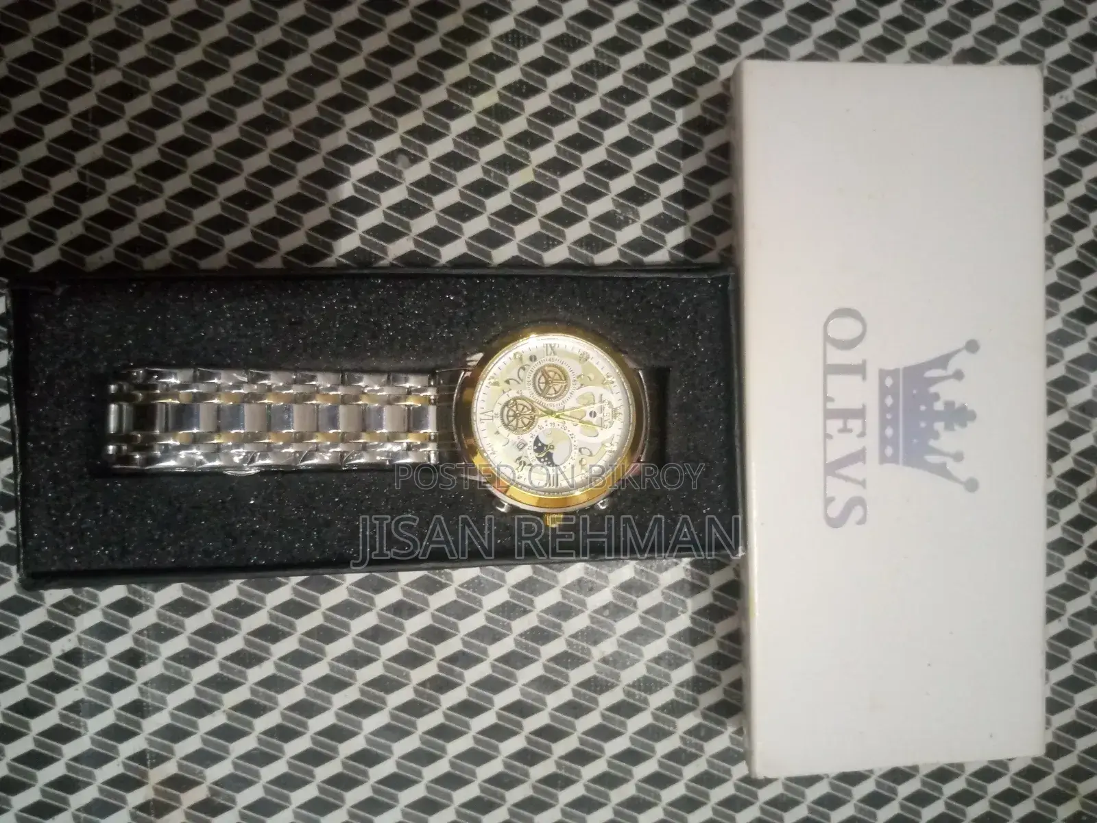 Brand New Olevs 6712 Skeleton Quartz Watch. Poly Intact. With Box.