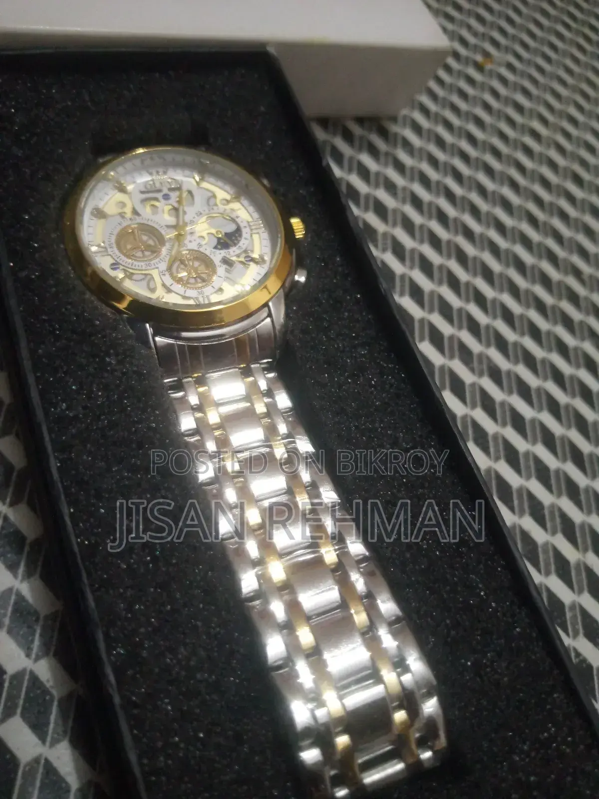 Brand New Olevs 6712 Skeleton Quartz Watch. Poly Intact. With Box.