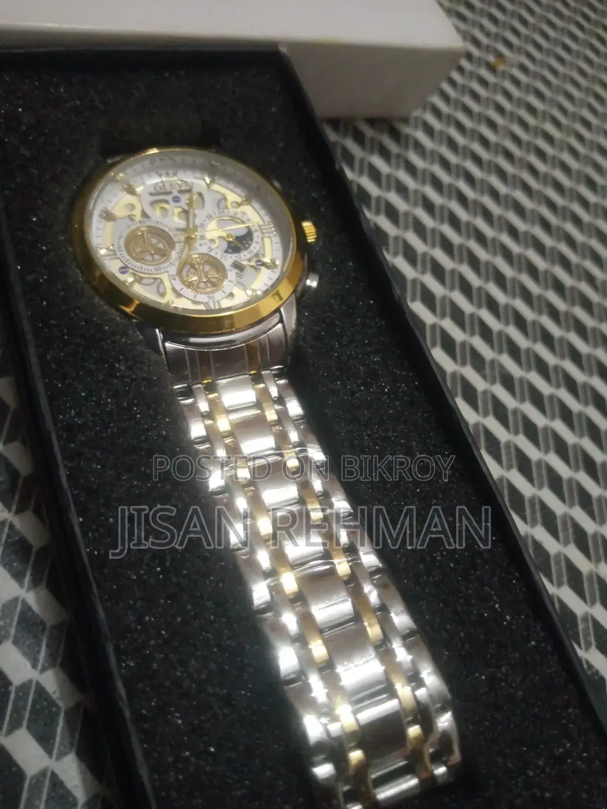 Brand New Olevs 6712 Skeleton Quartz Watch. Poly Intact. With Box.