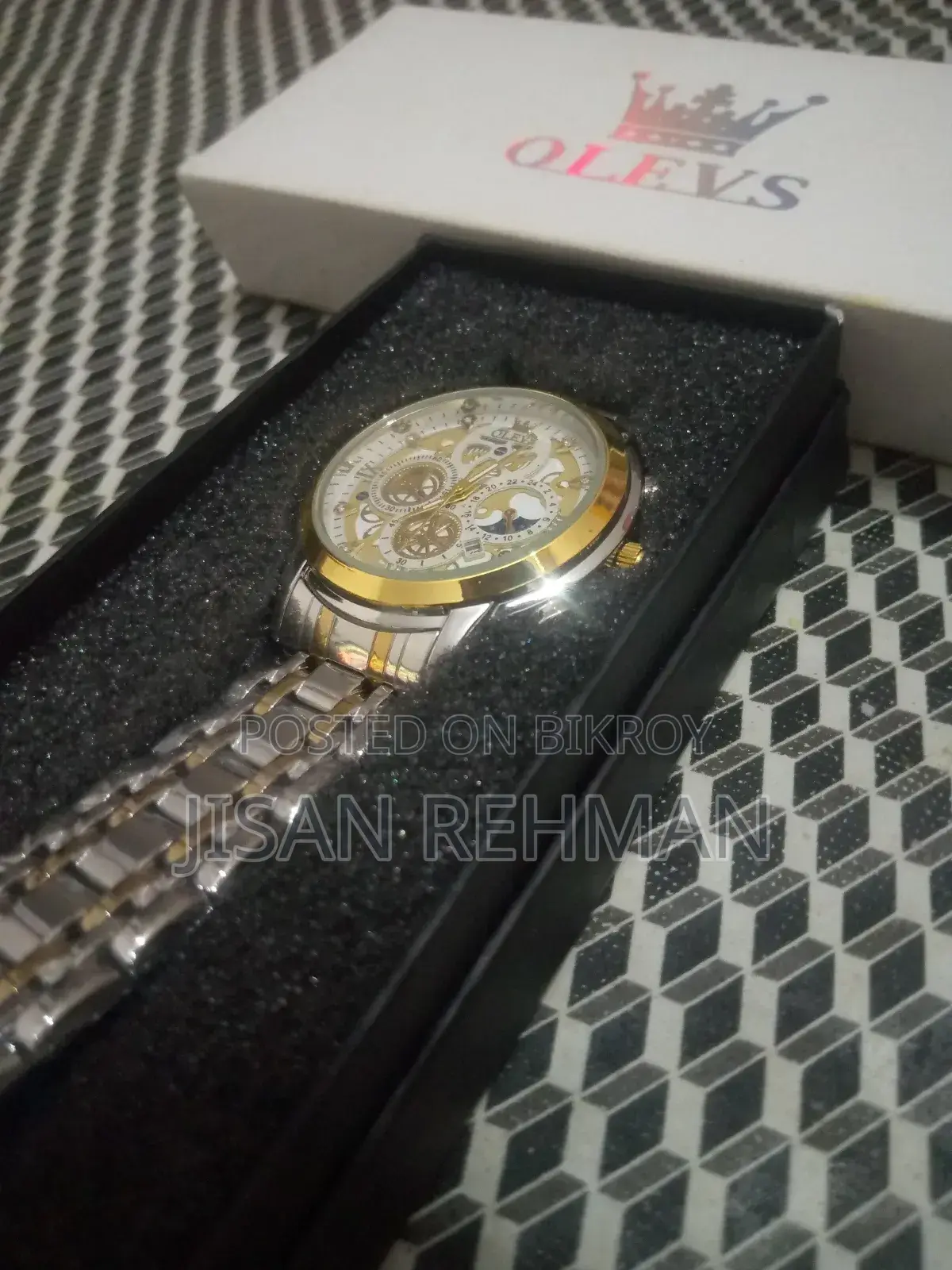 Brand New Olevs 6712 Skeleton Quartz Watch. Poly Intact. With Box.