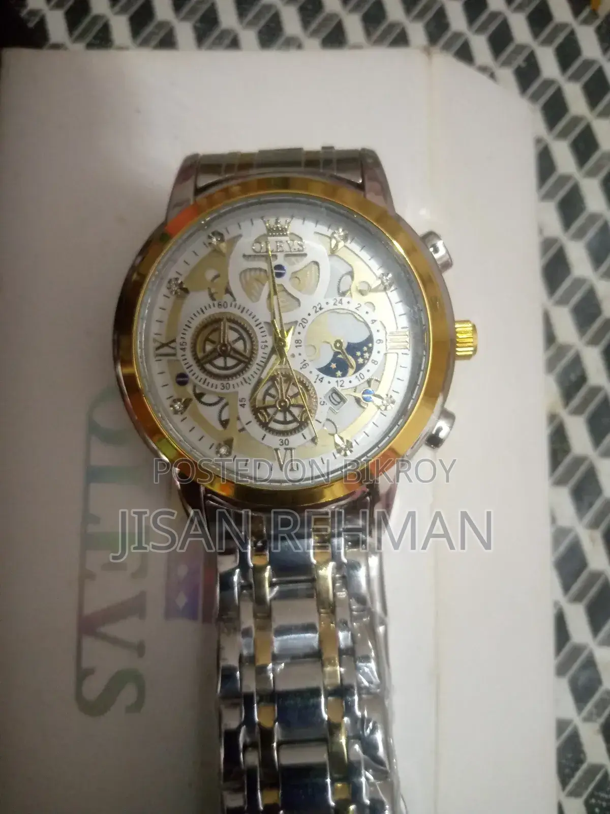 Brand New Olevs 6712 Skeleton Quartz Watch. Poly Intact. With Box.