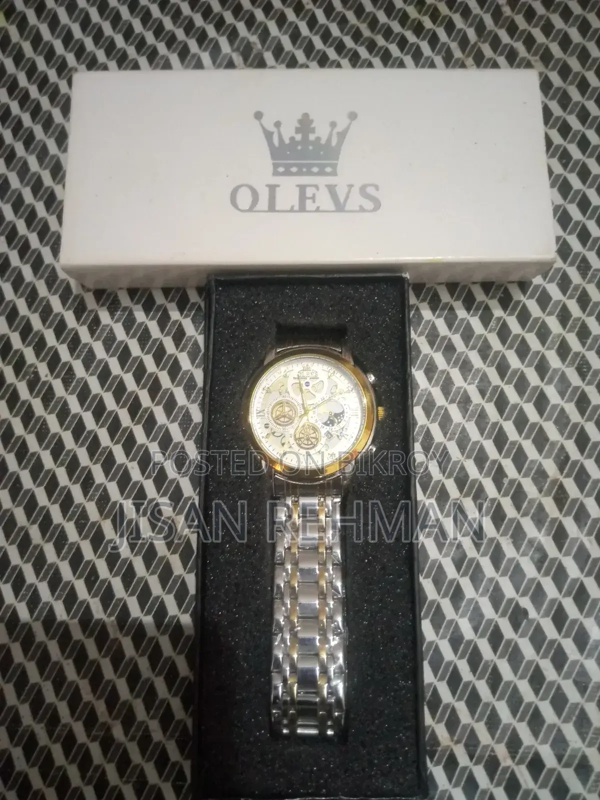 Brand New Olevs 6712 Skeleton Quartz Watch. Poly Intact. With Box.