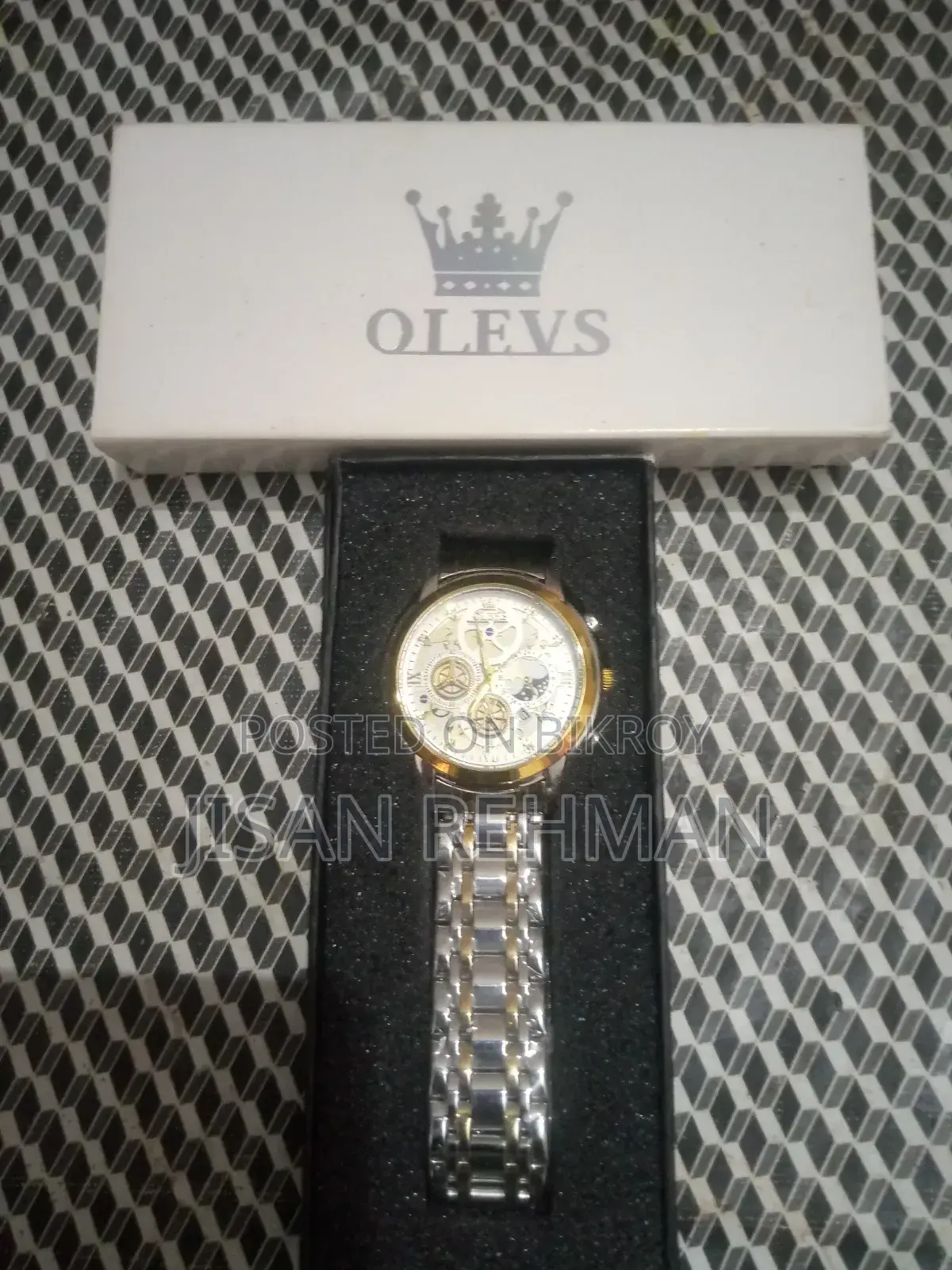 Brand New Olevs 6712 Skeleton Quartz Watch. Poly Intact. With Box.