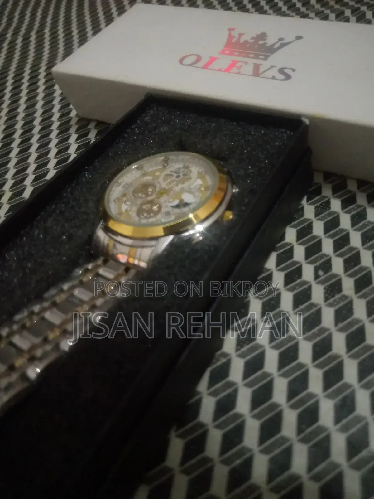 Brand New Olevs 6712 Skeleton Quartz Watch. Poly Intact. With Box.