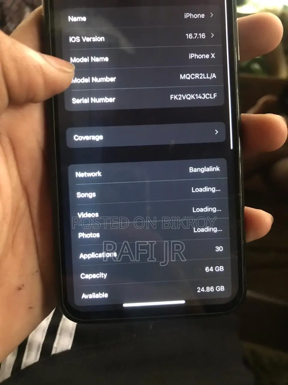 Apple iPhone X 64 GB Black