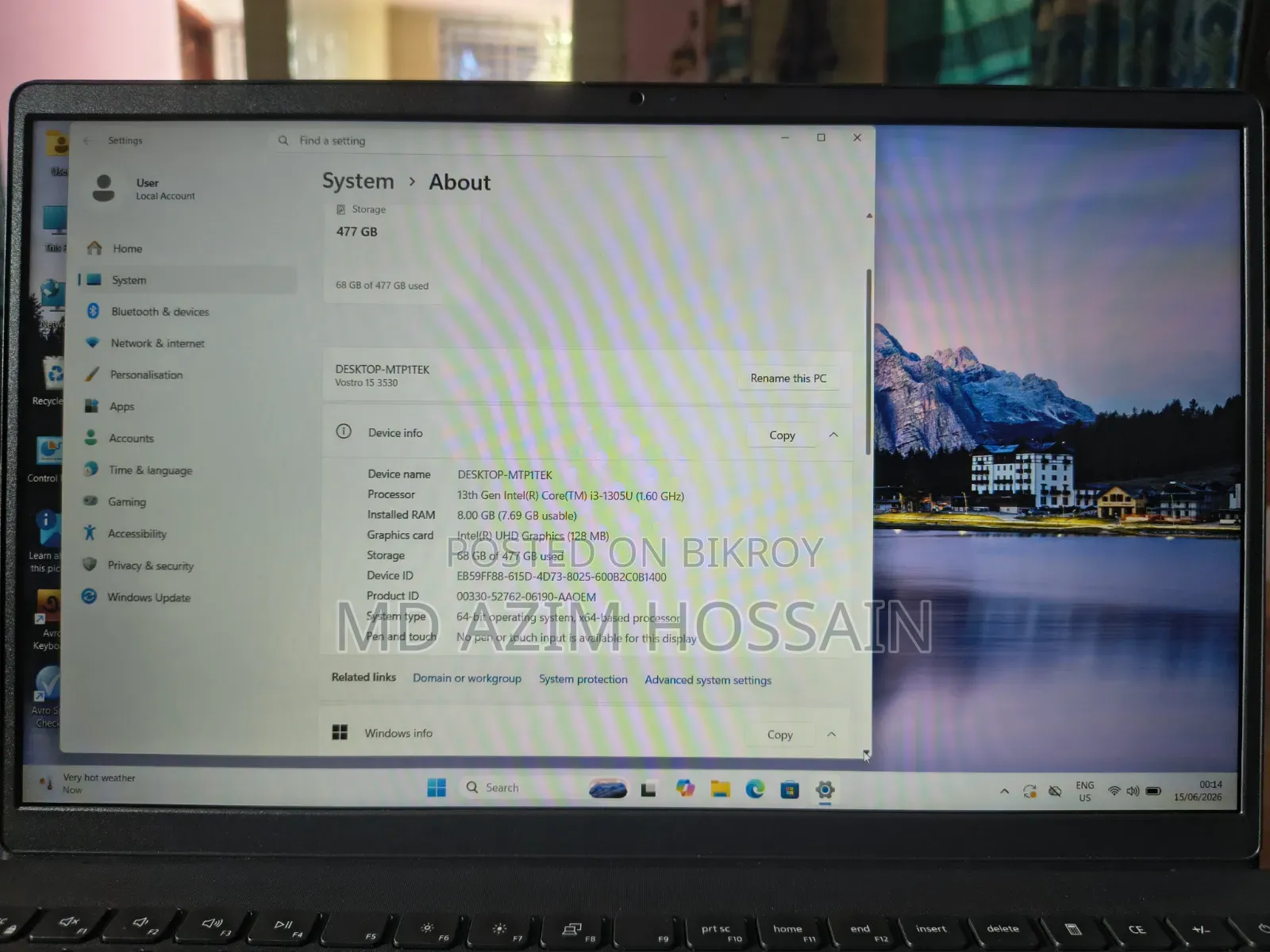New Laptop Dell Vostro 3550 8GB Intel Core I3 SSD 512GB