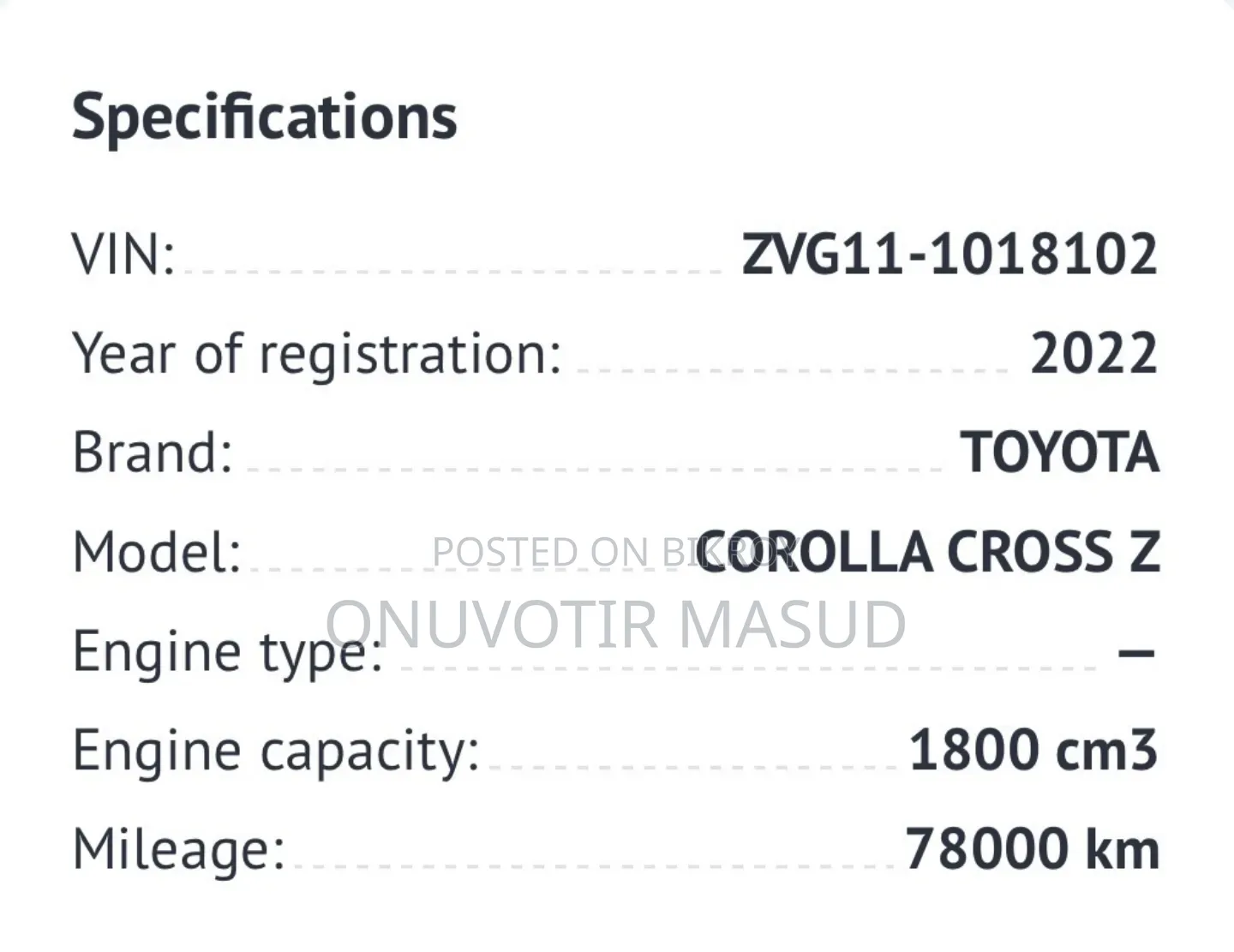 Toyota Corolla Cross 2022 Black