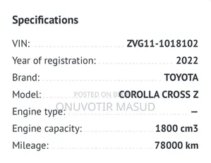 Toyota Corolla Cross 2022 Black