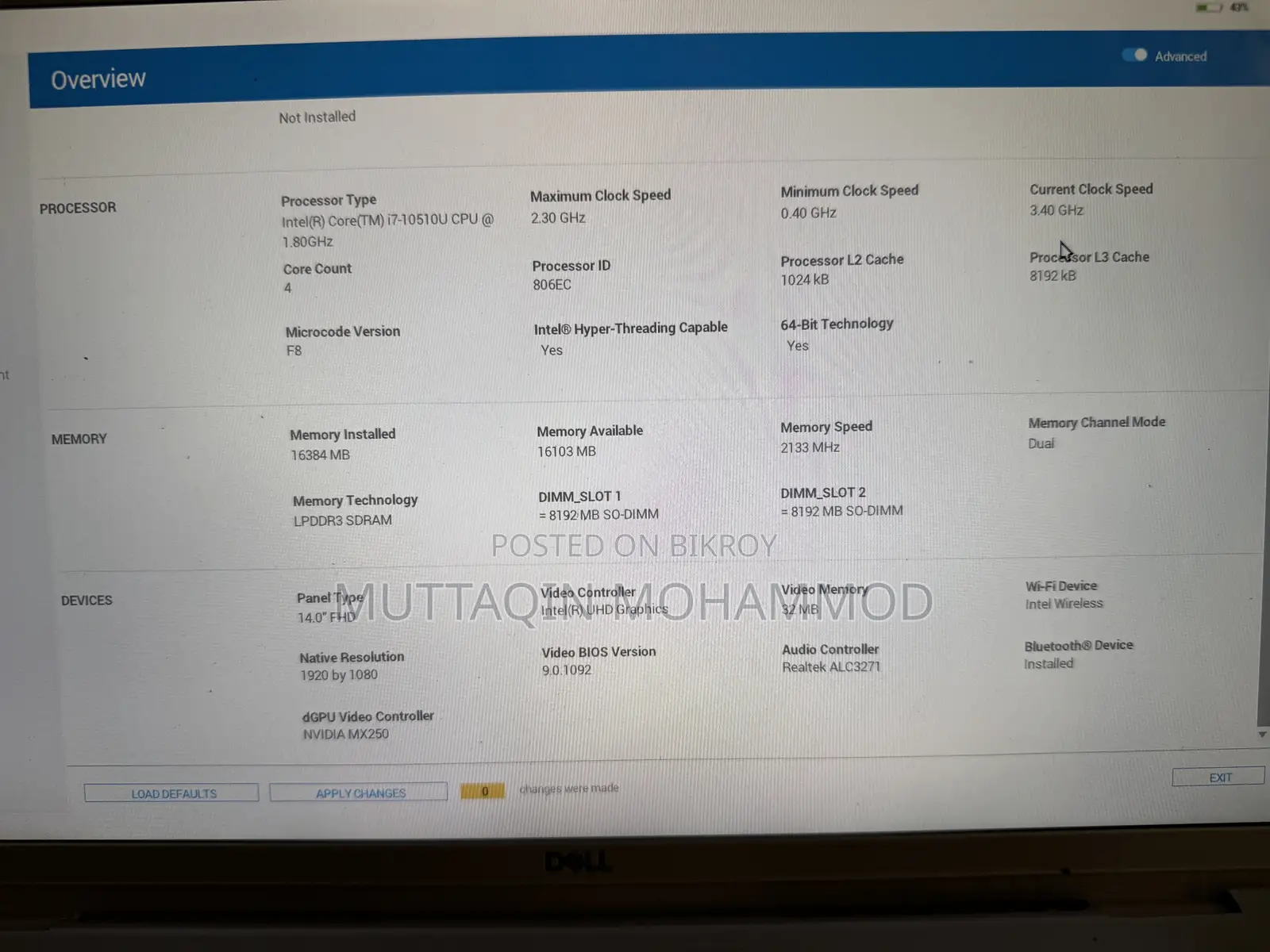 Laptop Dell Latitude 7490 16GB Intel Core i7 SSD 512GB