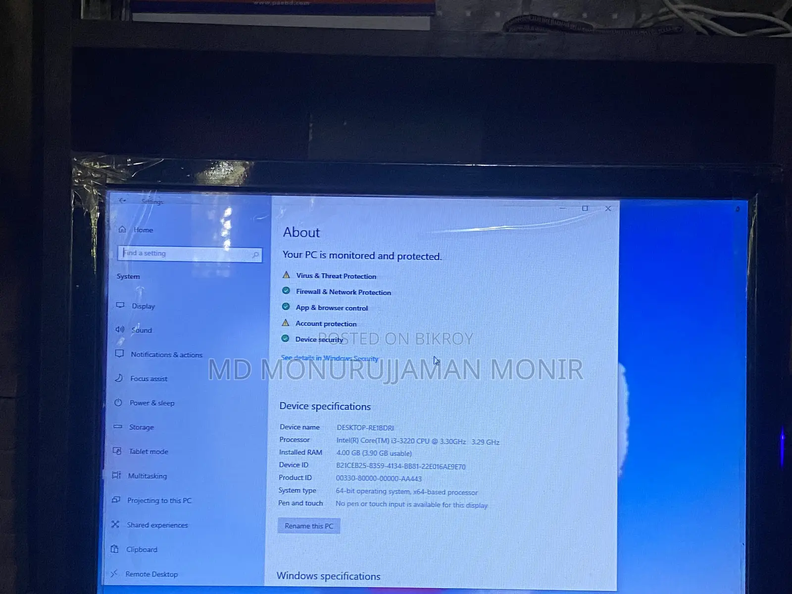 Desktop Computer 4GB Intel Core i3 HDD+SSD 1T