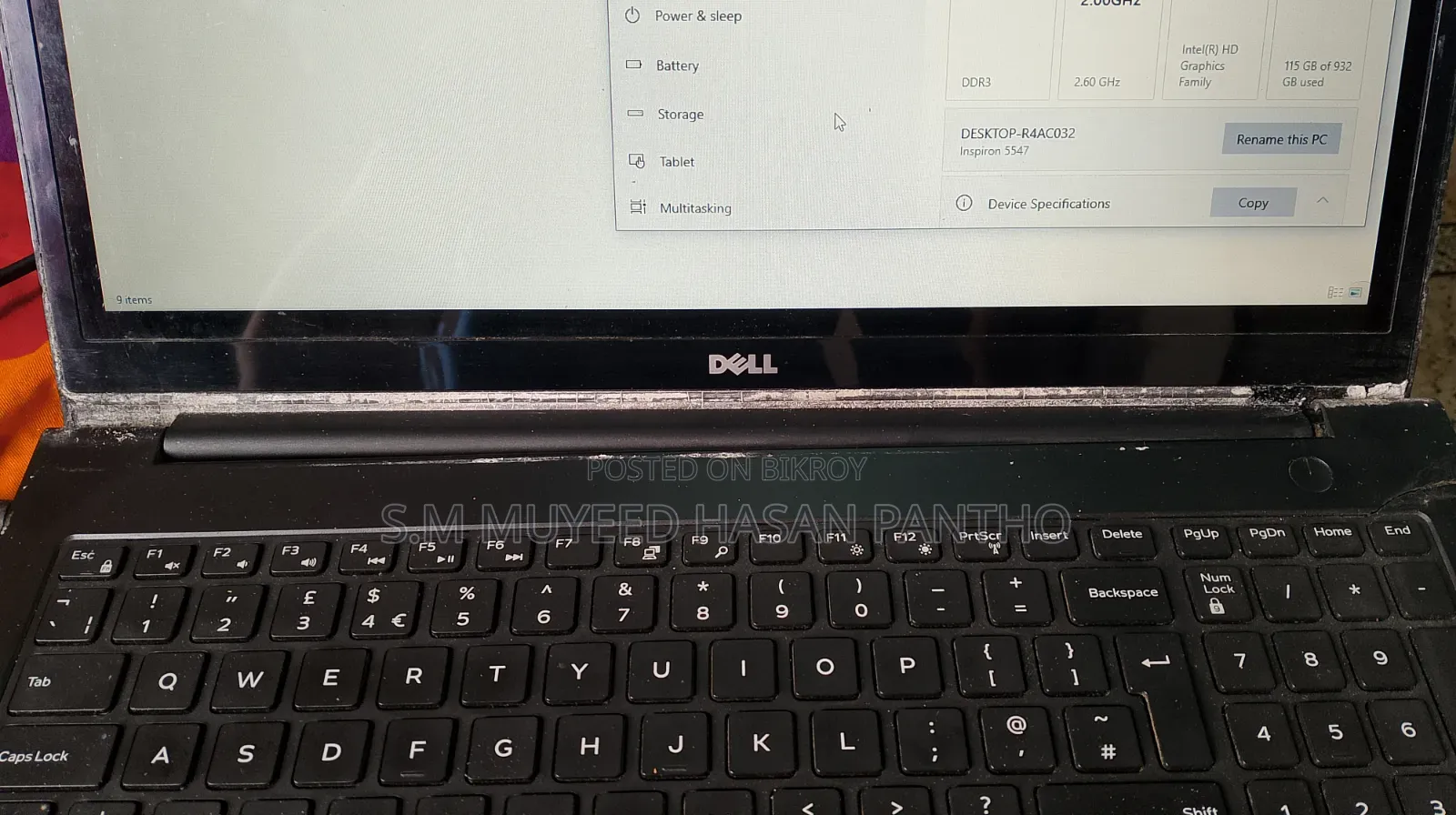 Laptop Dell Inspiron 5548 8GB Intel Core I7 HDD 1T
