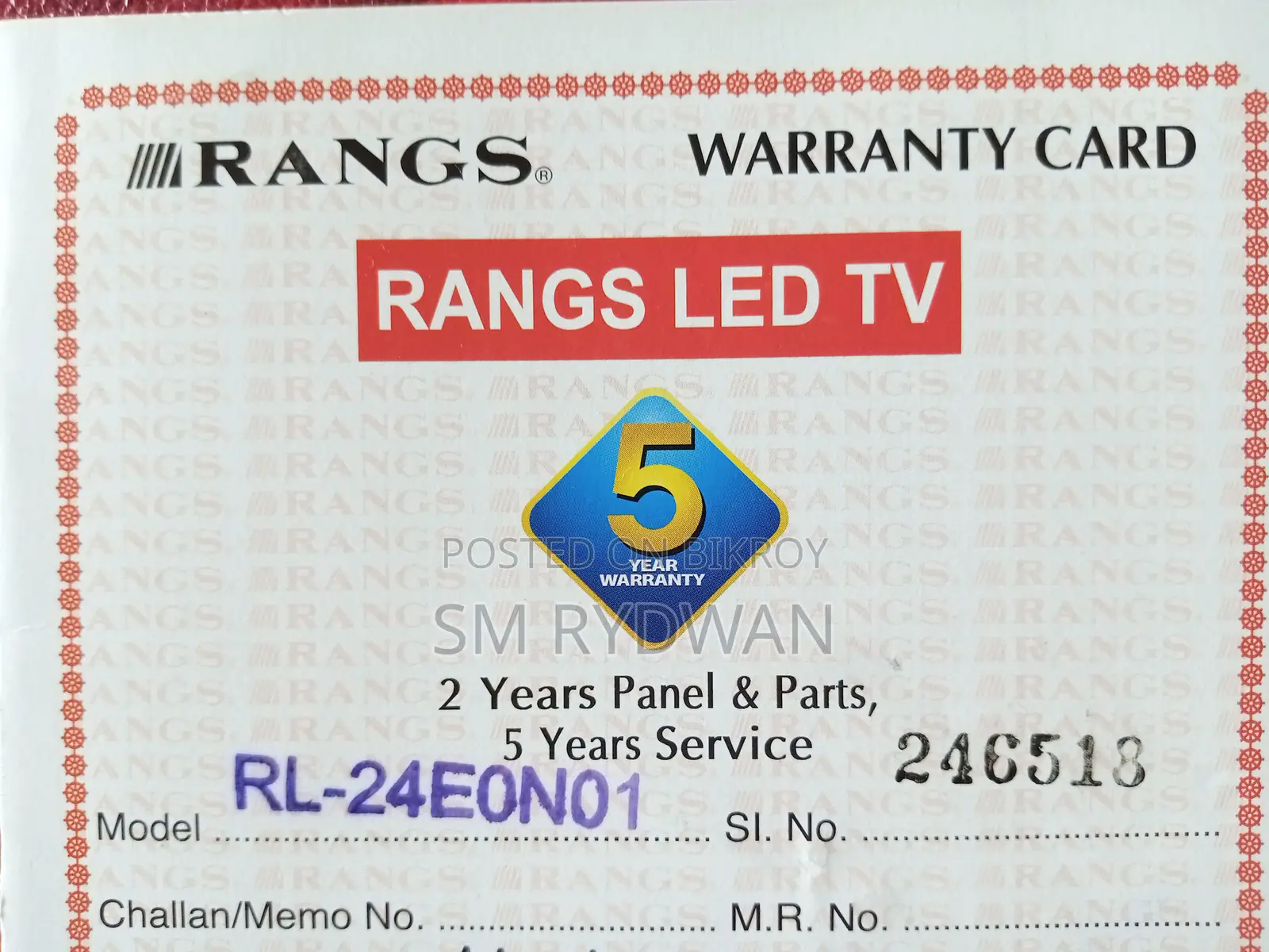 Sony Rangs Tv for Sale