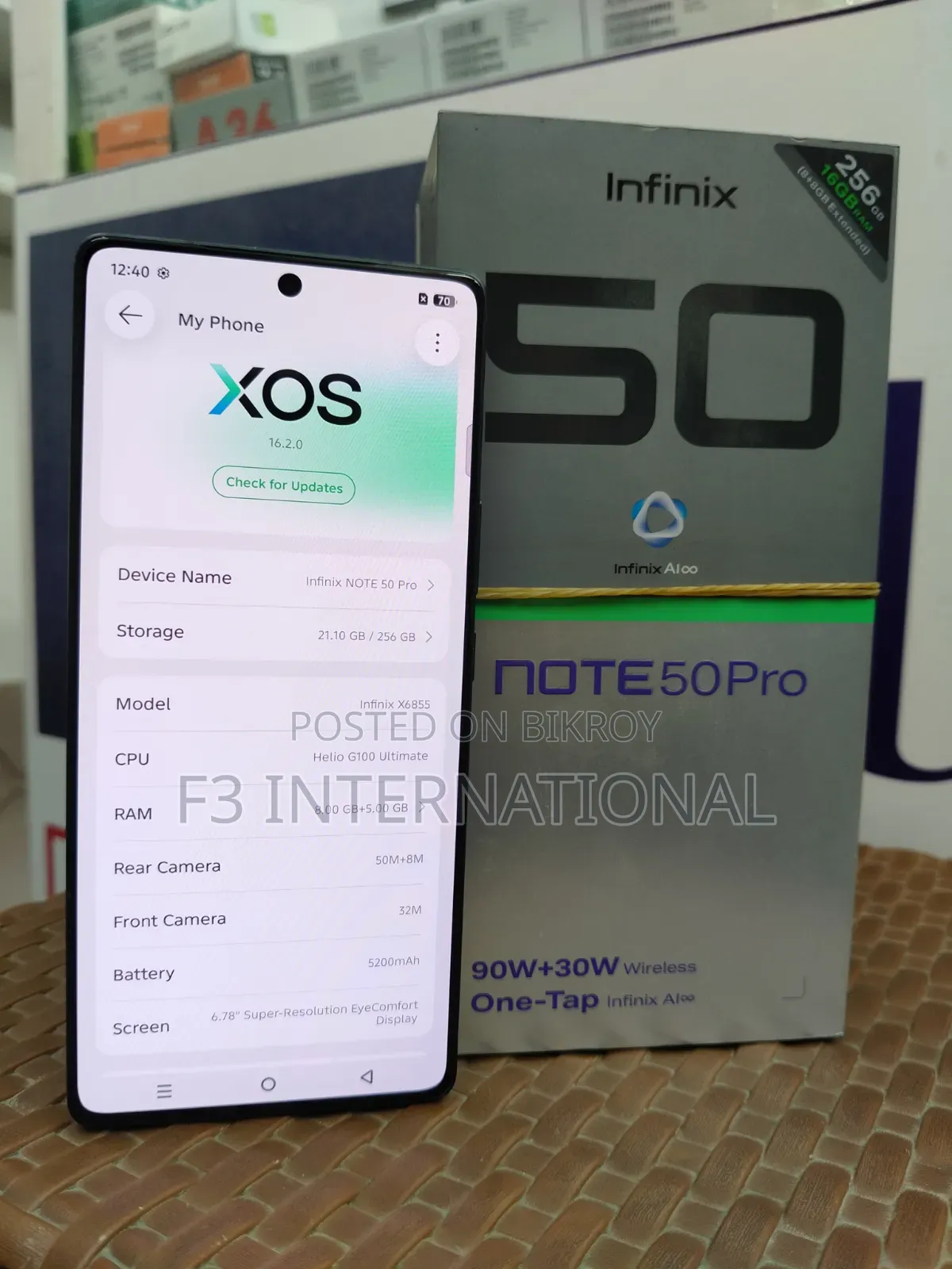 Infinix Note 50 Pro 256 GB Gray