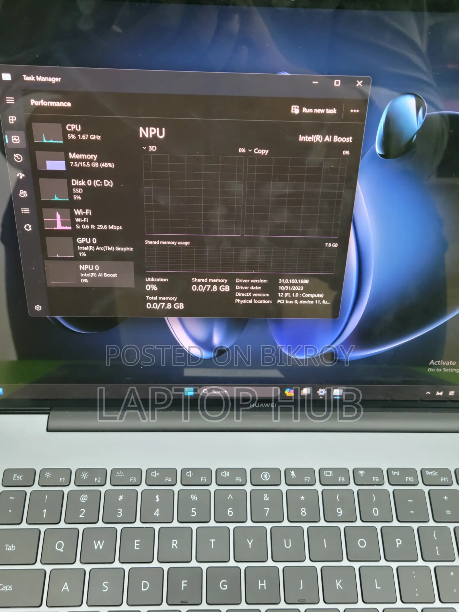 Laptop Huawei MateBook X Pro 16GB Intel Core Ultra 5 SSD 512GB