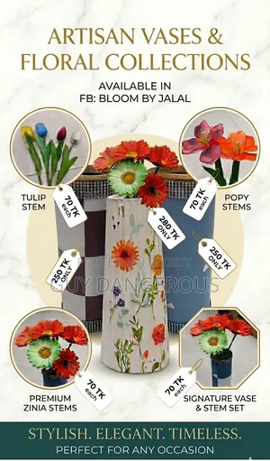  Artisan Vases Floral Collection. Fb :  Bloom by Jalal