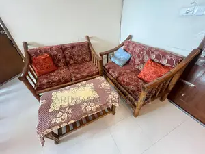 Shegun Wood Sofa (2+2+1) + Tea Table and Foam Included