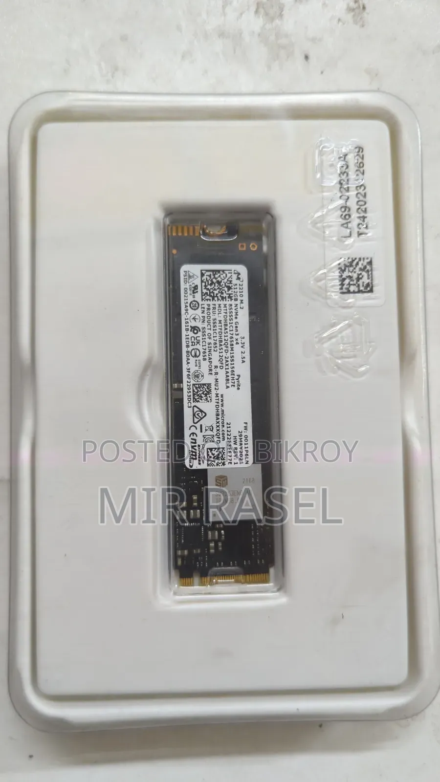 Samsung NVMe M.2 512GB SSD