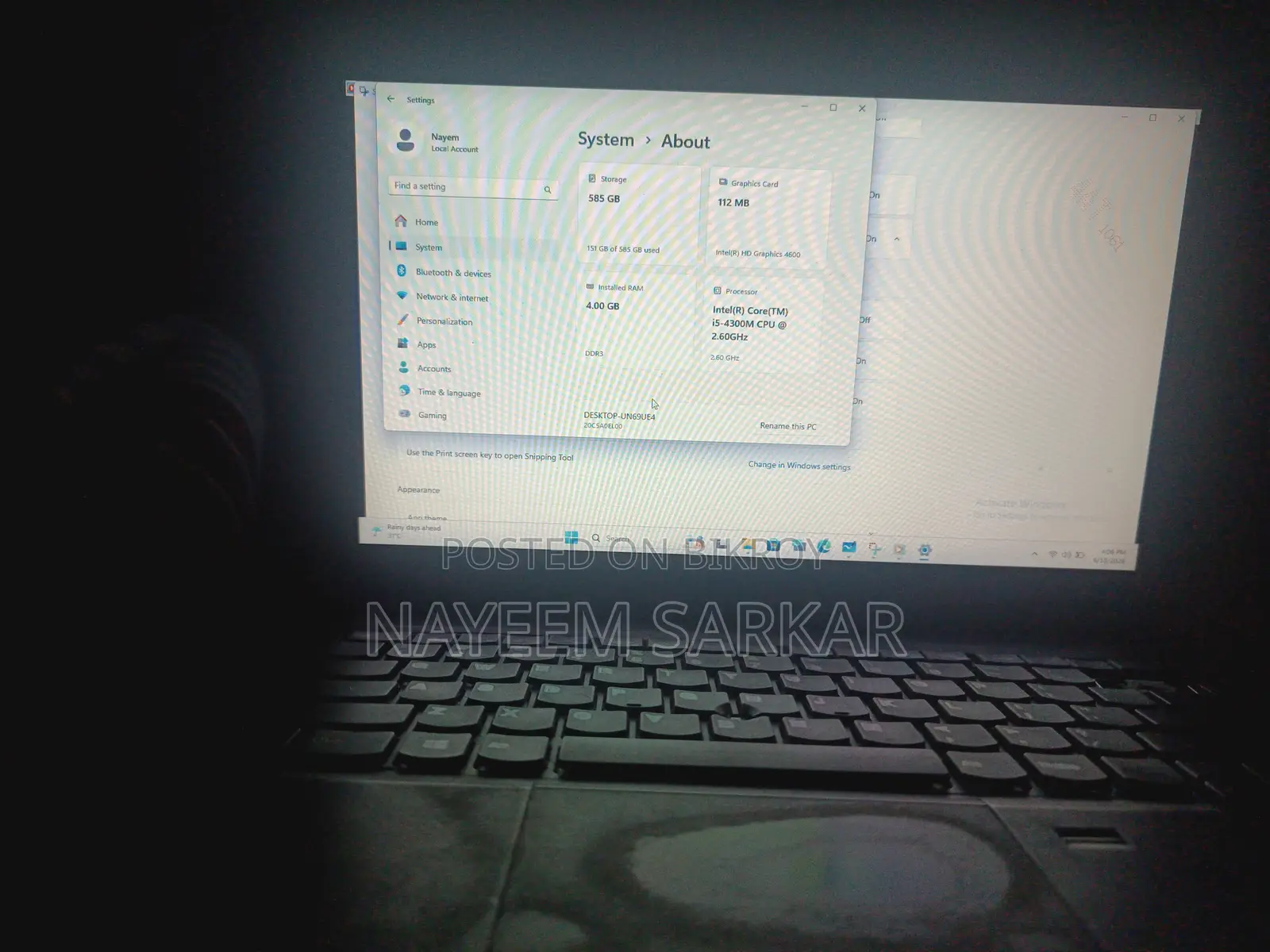 Laptop Lenovo ThinkPad Edge E440 4GB Intel Core i5 SSD 128GB