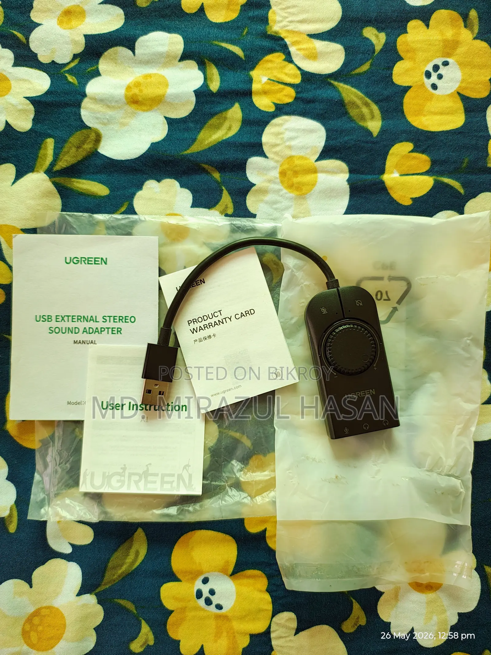 Ugreen Usb Male to Female Audio Converter