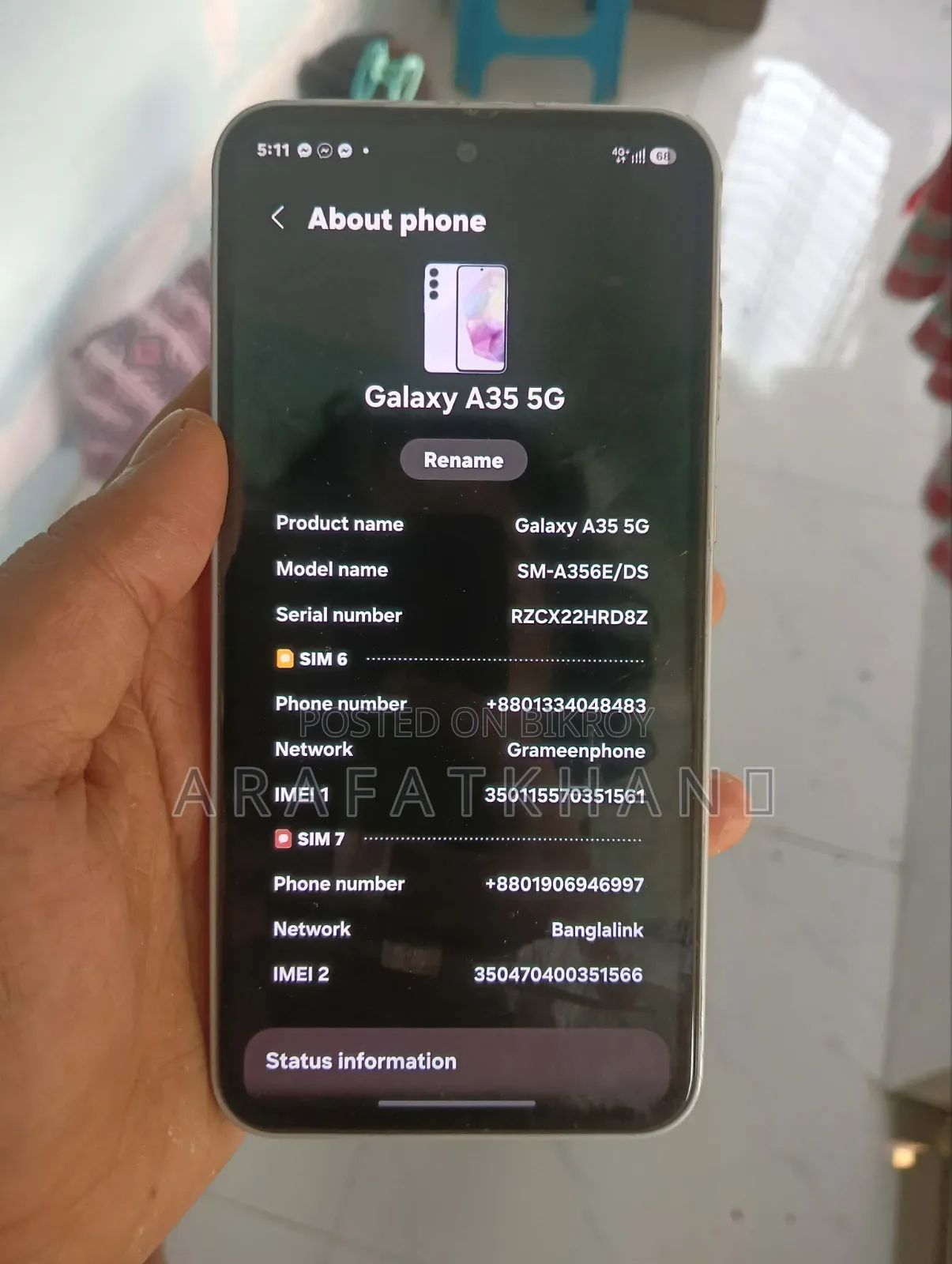 New Samsung Galaxy A35 128 GB White