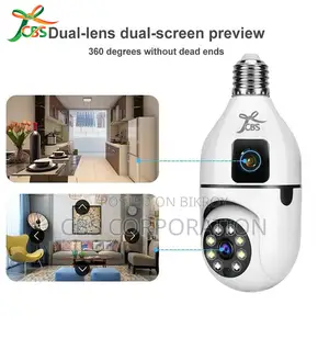 CBS 2MP+2MP HD Dual Lens Bulb Smart WiFi IP Camera