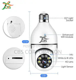 CBS 2mp Hd Single Lens Bulb Smart Wifi Ip Camera