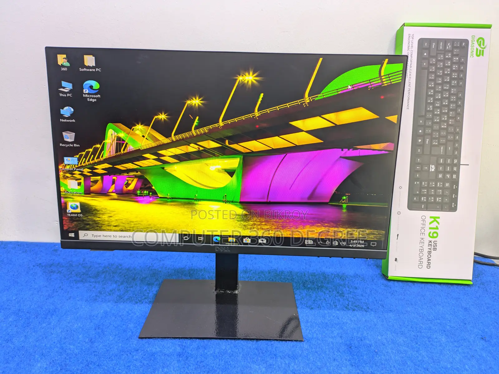 খুDell / P2219h Inch ২২ ইঞ্চি Borderless মনিটর