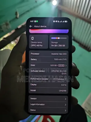 নতুন Oppo A6 Pro ২৫৬ জিবি নীল