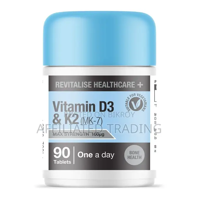Revitalise Healthcare+ Vitamin D3 (Mk-7) 90 Tablets - Made in Uk