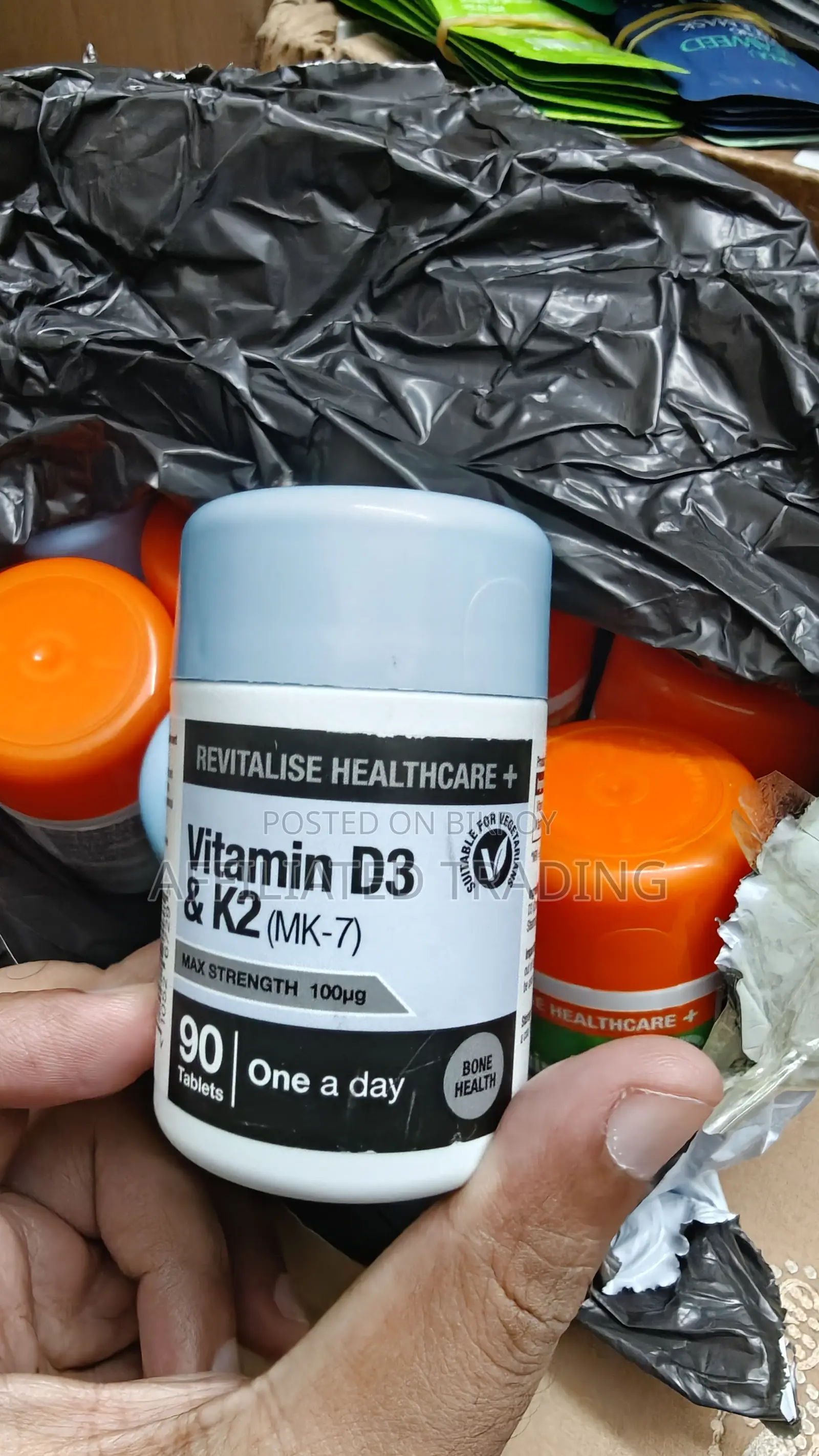 Revitalise Healthcare+ Vitamin D3 (Mk-7) 90 Tablets - Made in Uk