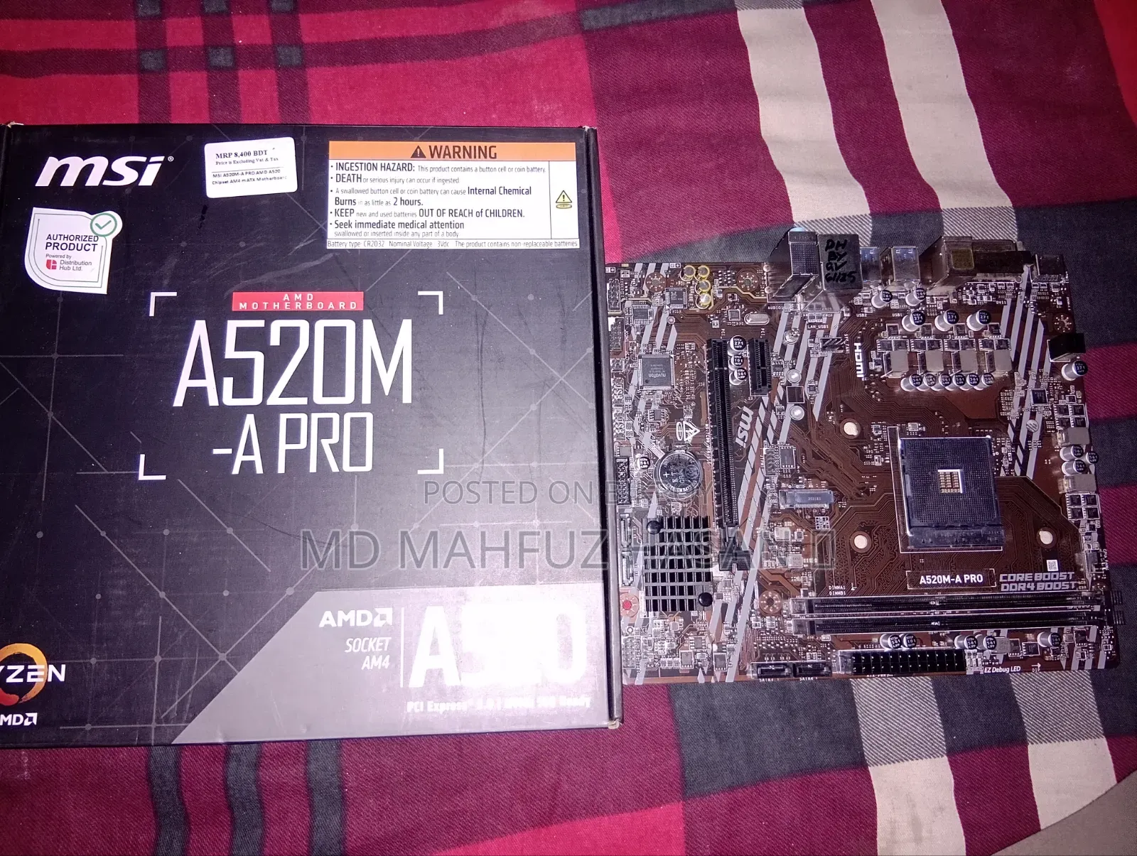 Motherboard, RAM, SSD, Power Supply