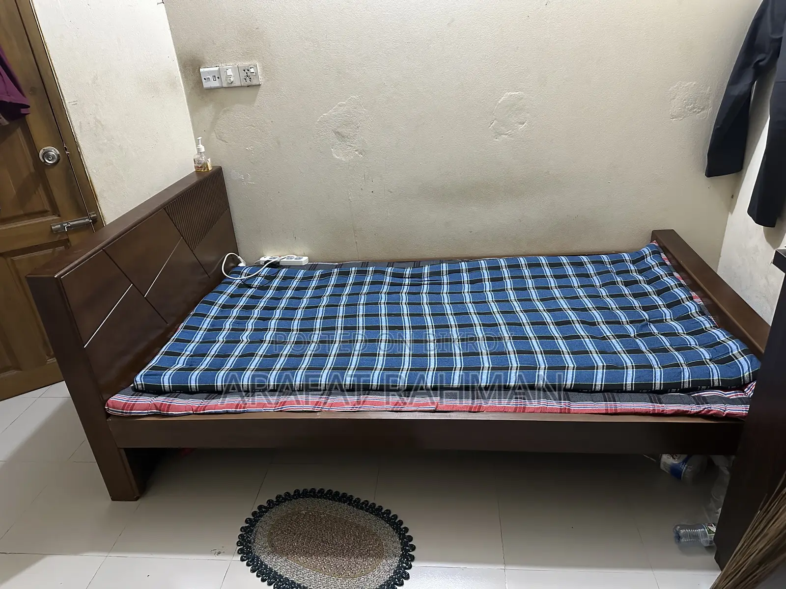 Double Bed with Mattress For Sale