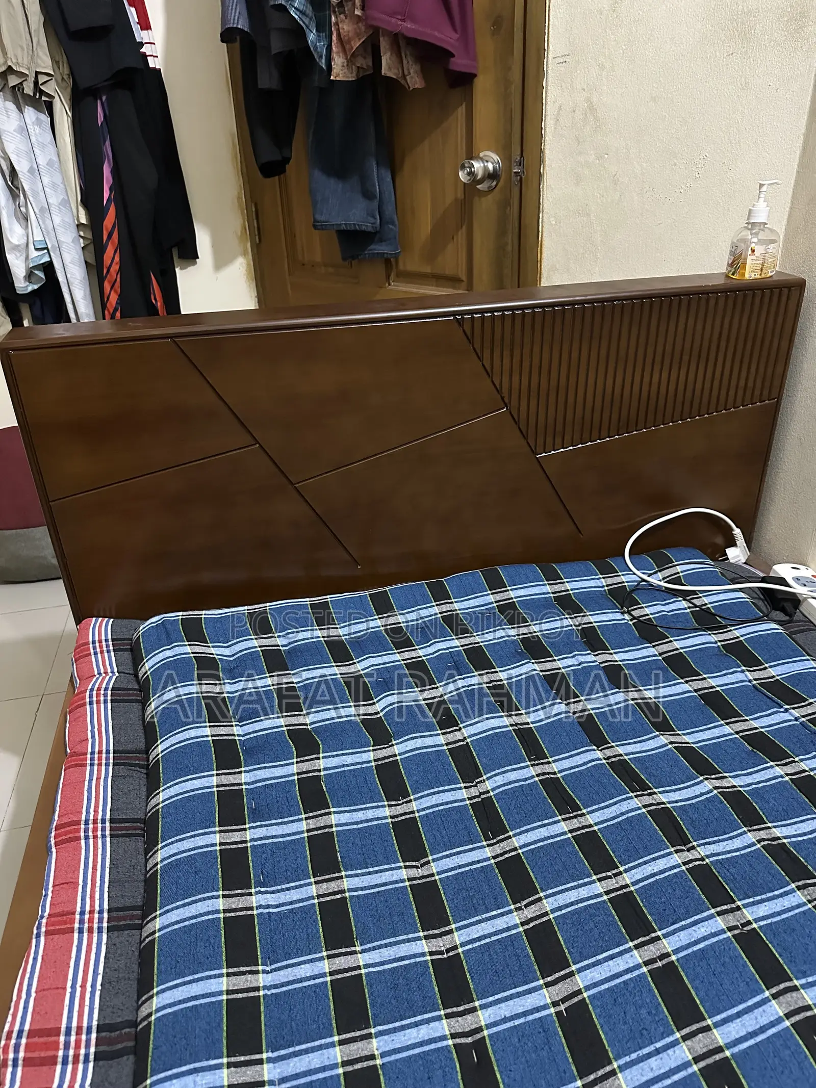 Double Bed with Mattress For Sale