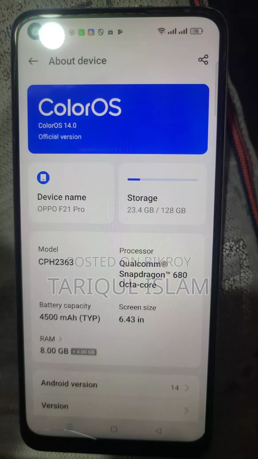 Oppo F21 Pro 5G 128 GB Orange