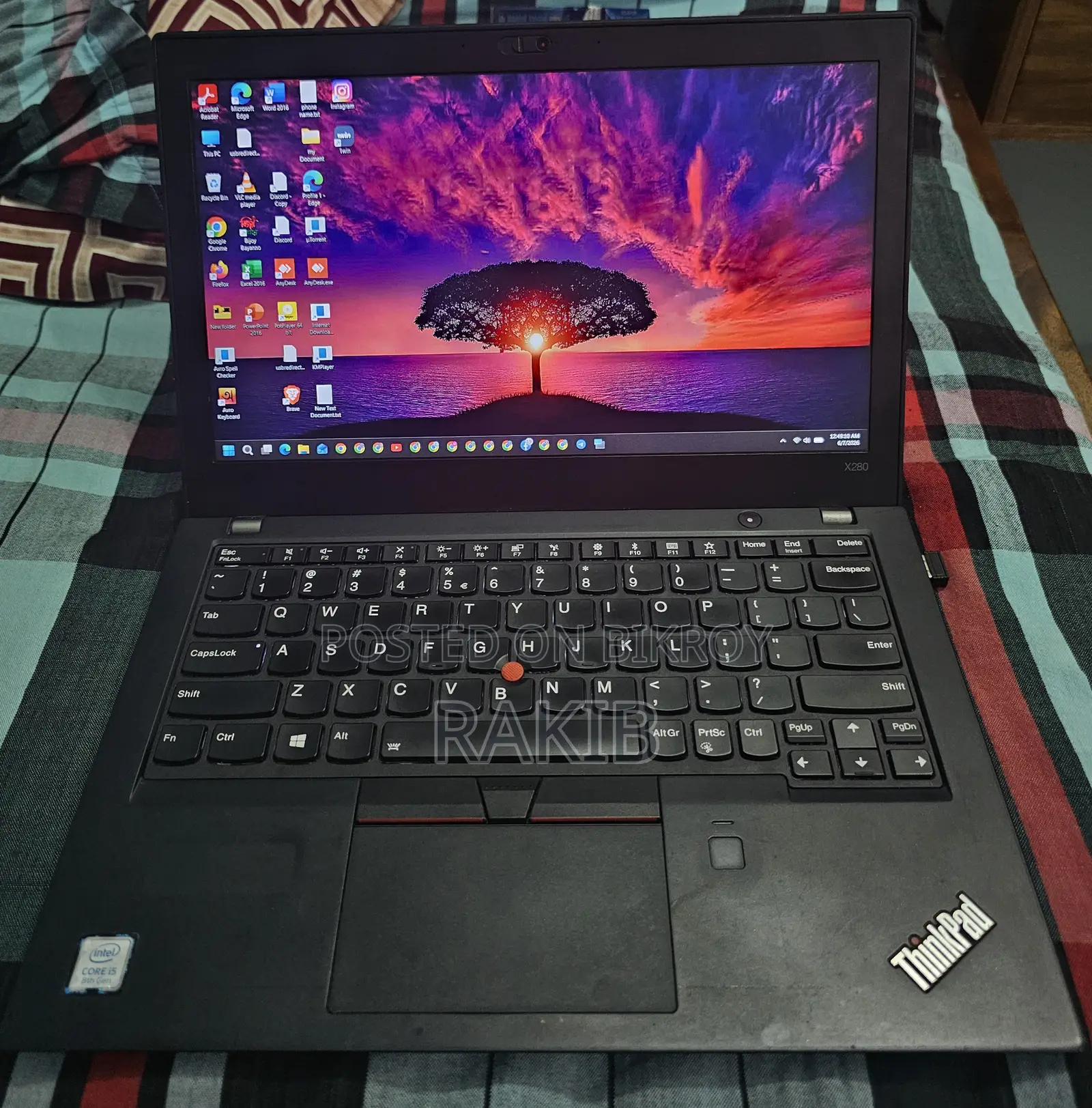 Laptop Lenovo ThinkPad X280 8GB Intel Core i5 SSD 256GB