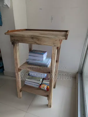 Handmade Wooden Study Table with Shelf